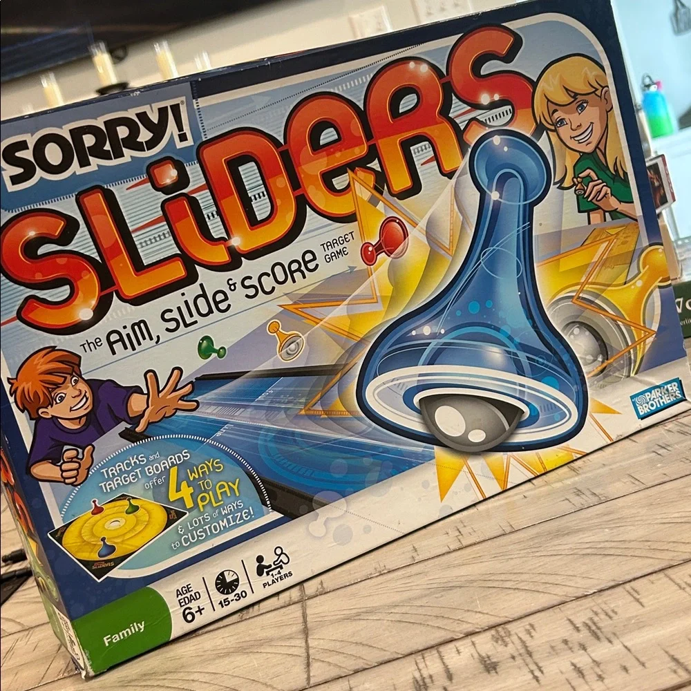 Sorry Sliders Game by Parker Brothers Fun Family Game  1-4 Players 4 ways 2 play